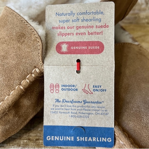 Dluxe Size 9 Mens New Slippers Suede By Dearfoams - Picture 8 of 13